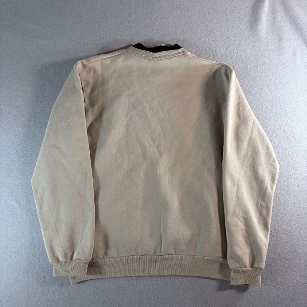 Day Breeze Womens Chickadee Bird Embroidered Mock Neck Sweatshirt Tan Size M - Picture 2 of 5